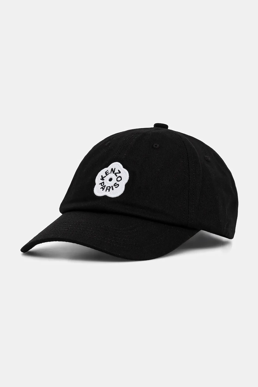 Kenzo șapcă de baseball din bumbac culoarea negru, FF58AC411F34