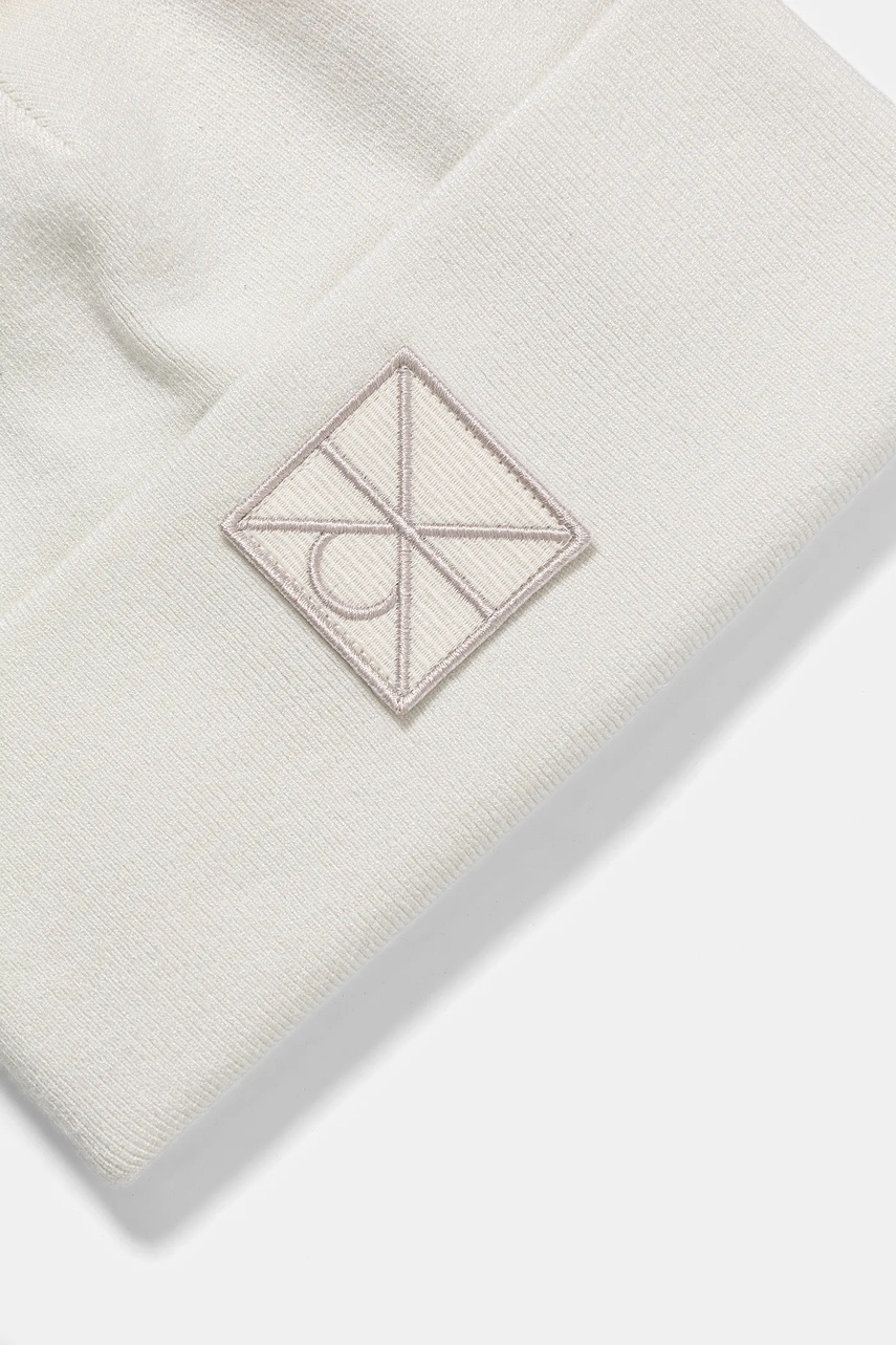 Σκούφος και κασκόλ Calvin Klein χρώμα: μπεζ, LV04D0007G φωτογραφία