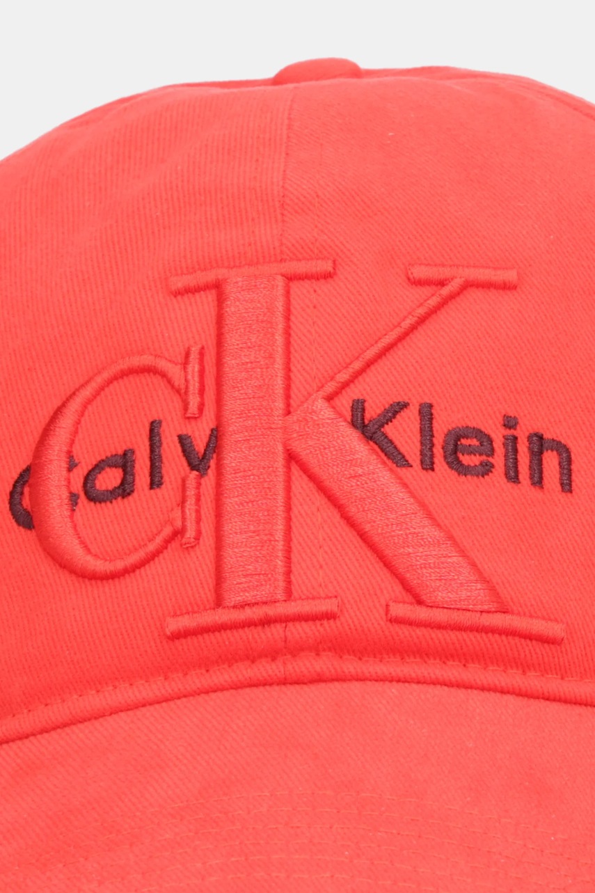 Хлопковая кепка Calvin Klein цвет красный LV04D5039G