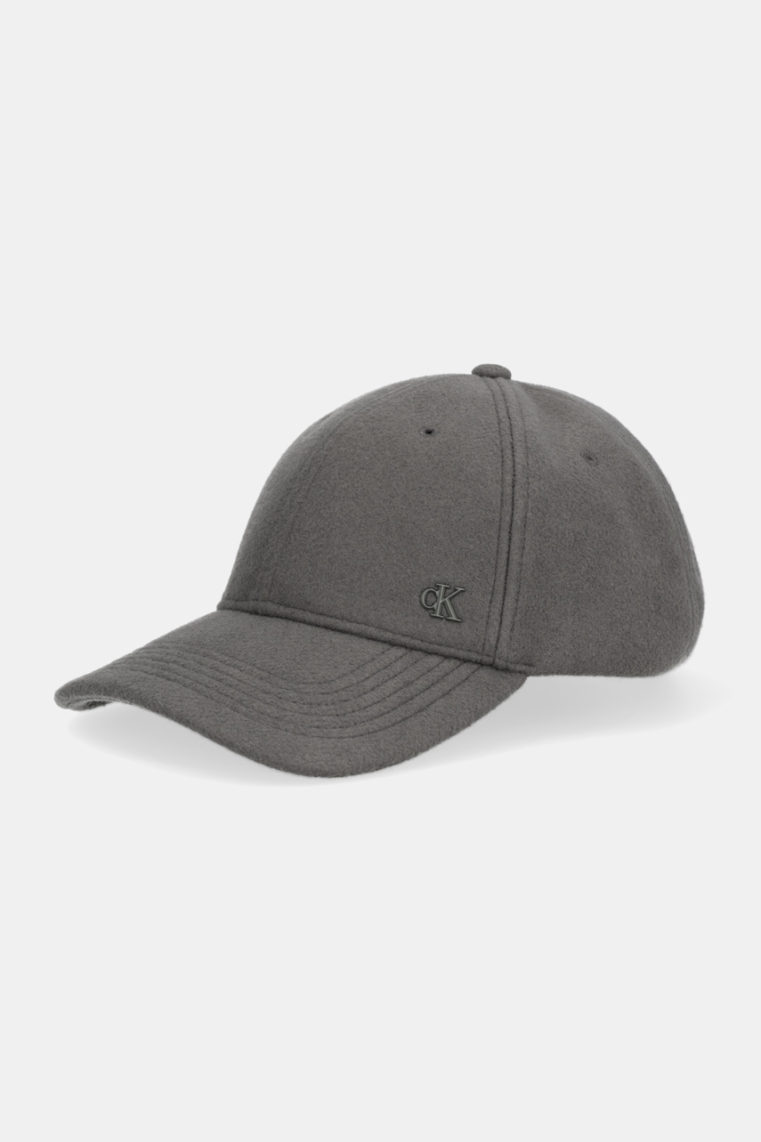 Levně Kšiltovka Calvin Klein šedá barva, LV04D5054G