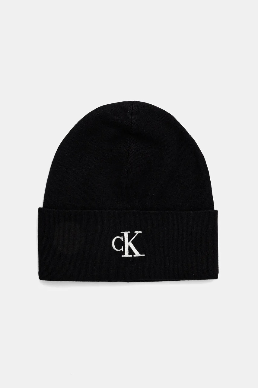 Levně Čepice Calvin Klein černá barva, LV04D8020G