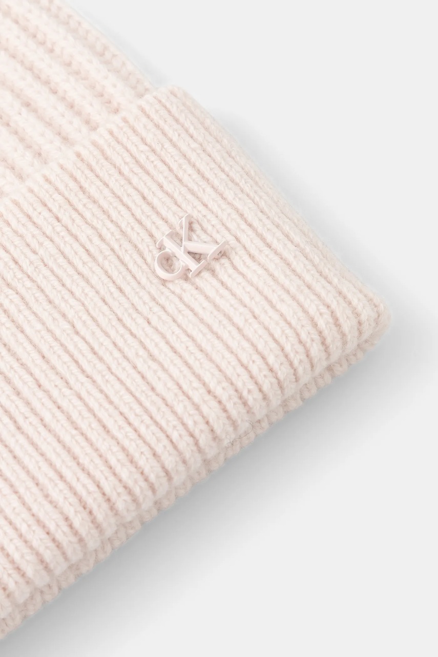 Шерстяная шапка Calvin Klein цвет розовый  LV04D8032G