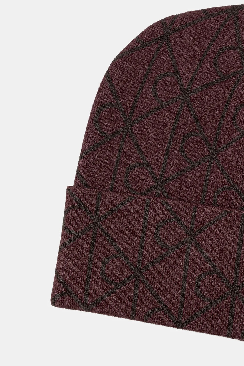 Шапка Calvin Klein цвет бордовый  LV04D8050G