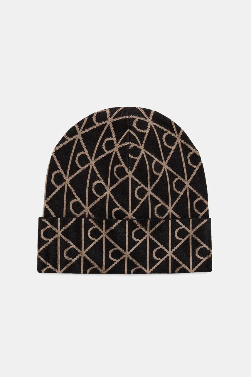 Levně Čepice Calvin Klein černá barva, LV04D8050G