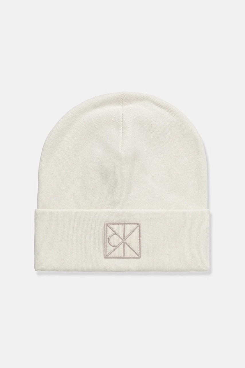 Levně Čepice Calvin Klein bílá barva, LV04D8052G