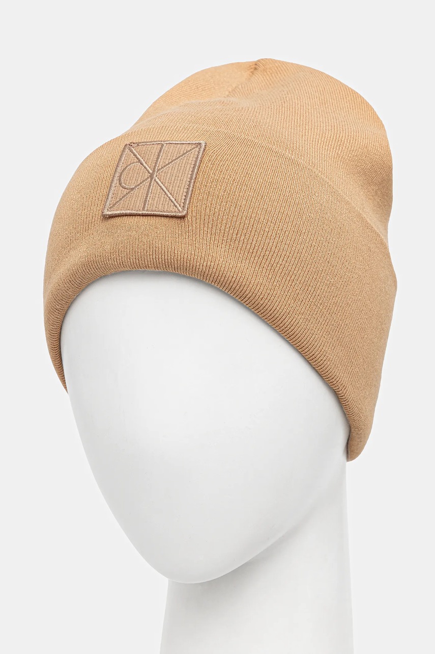 Шапка Calvin Klein цвет коричневый  LV04D8052G