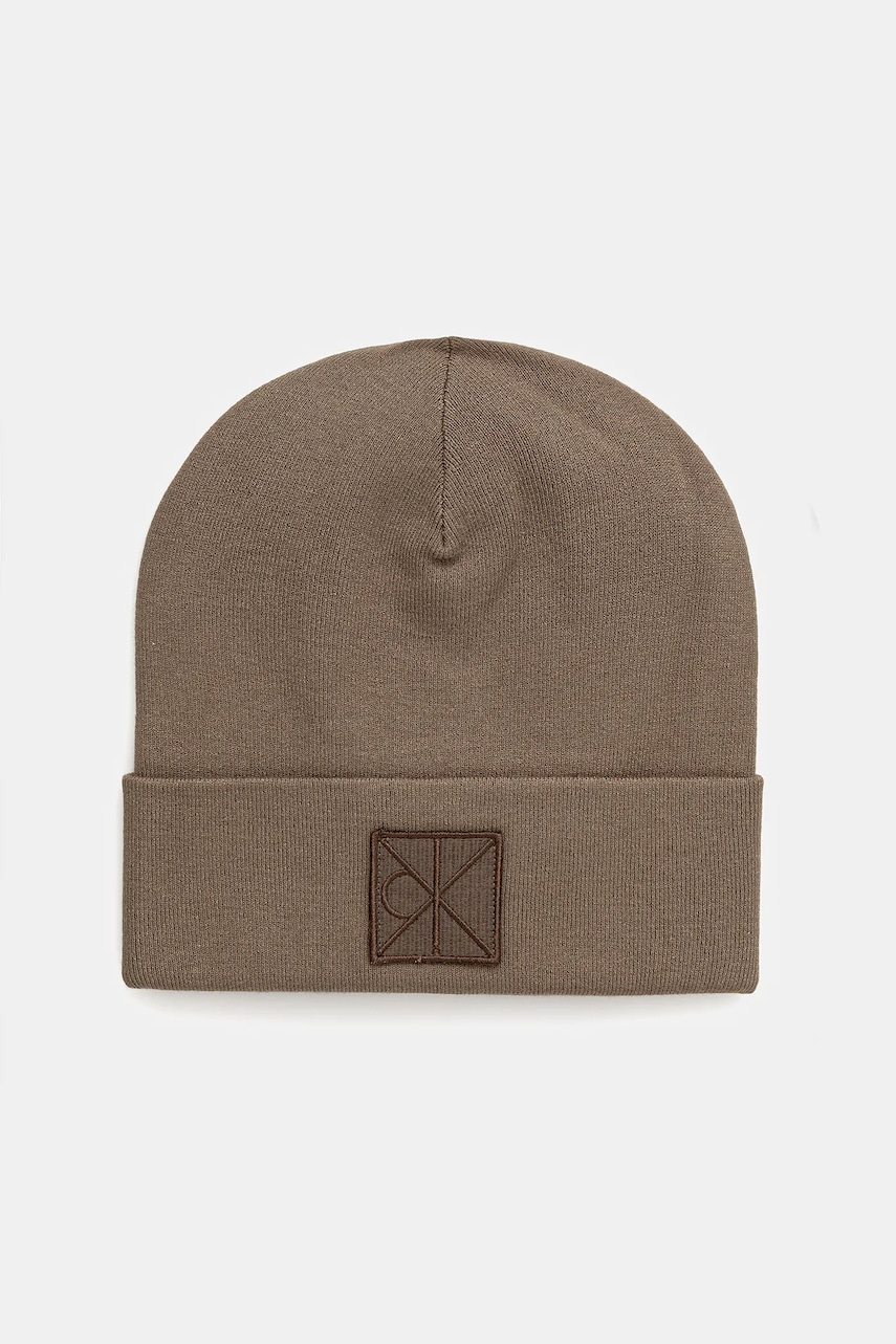 Levně Čepice Calvin Klein hnědá barva, LV04D8052G