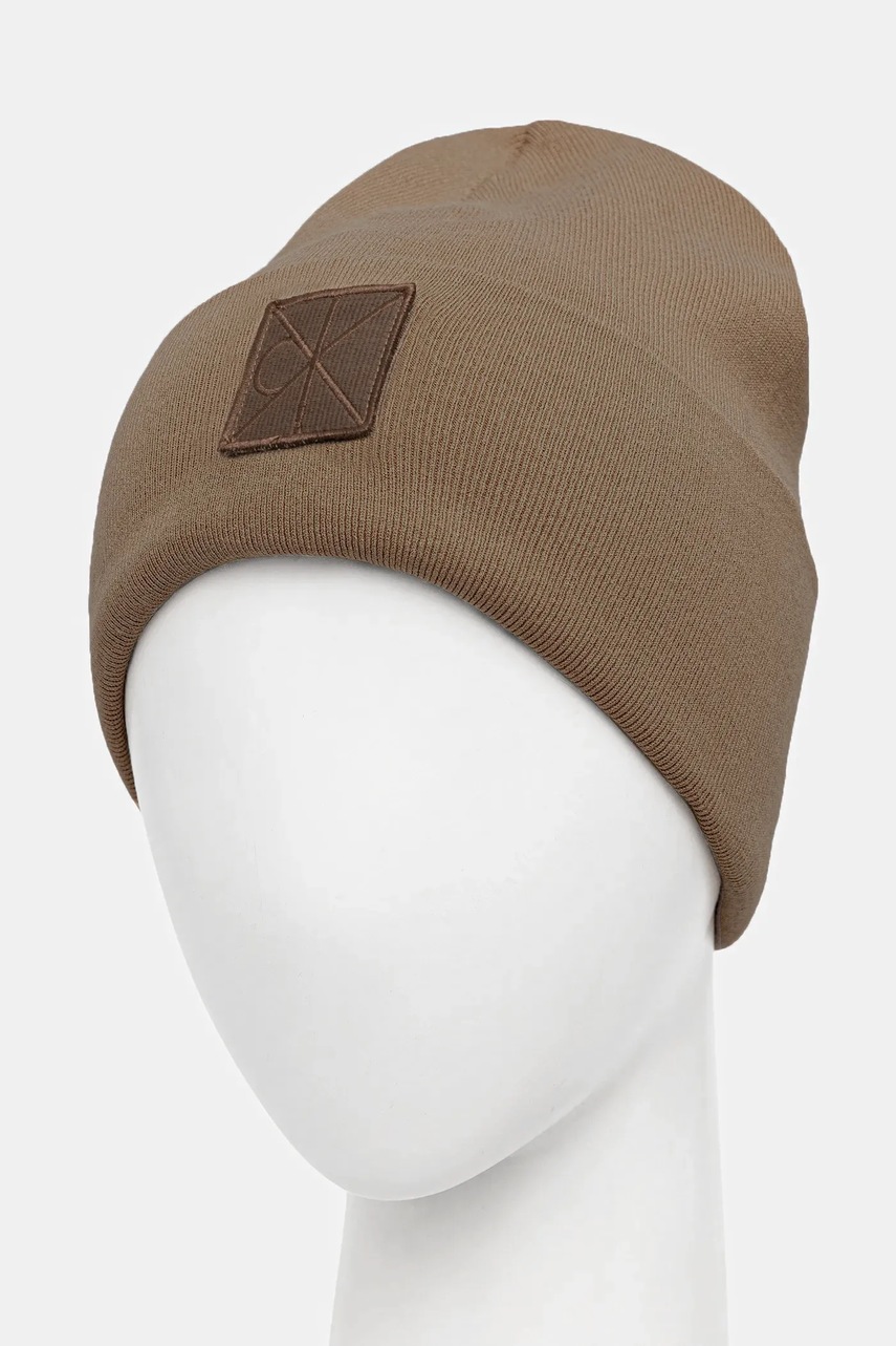 Шапка Calvin Klein цвет коричневый  LV04D8052G