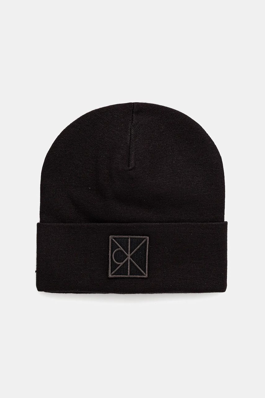 Levně Čepice Calvin Klein černá barva, LV04D8052G