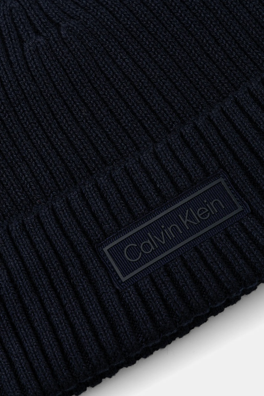 Шапка с примесью кашемира Calvin Klein цвет синий  LV04D8053G