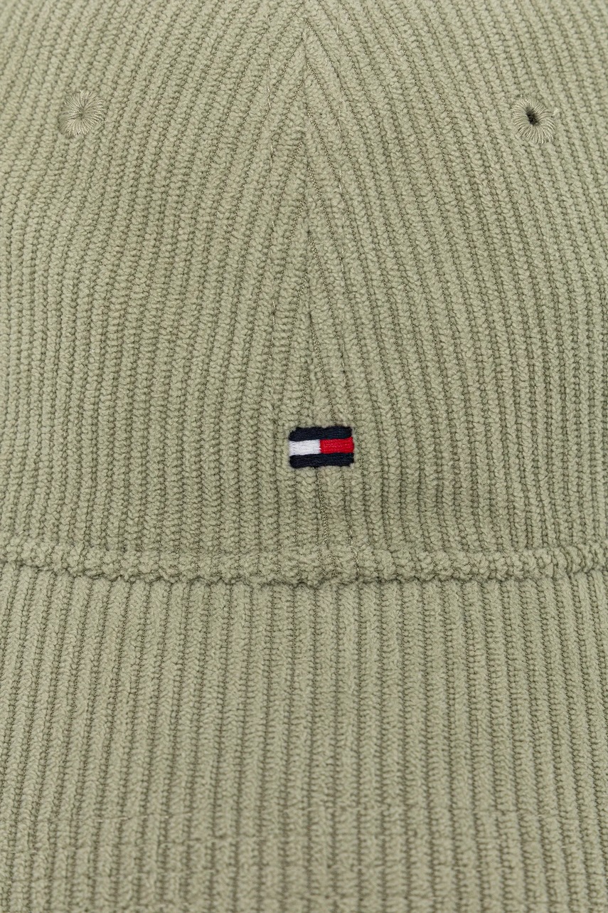 Вельветовая кепка Tommy Hilfiger цвет зелёный AM0AM13583