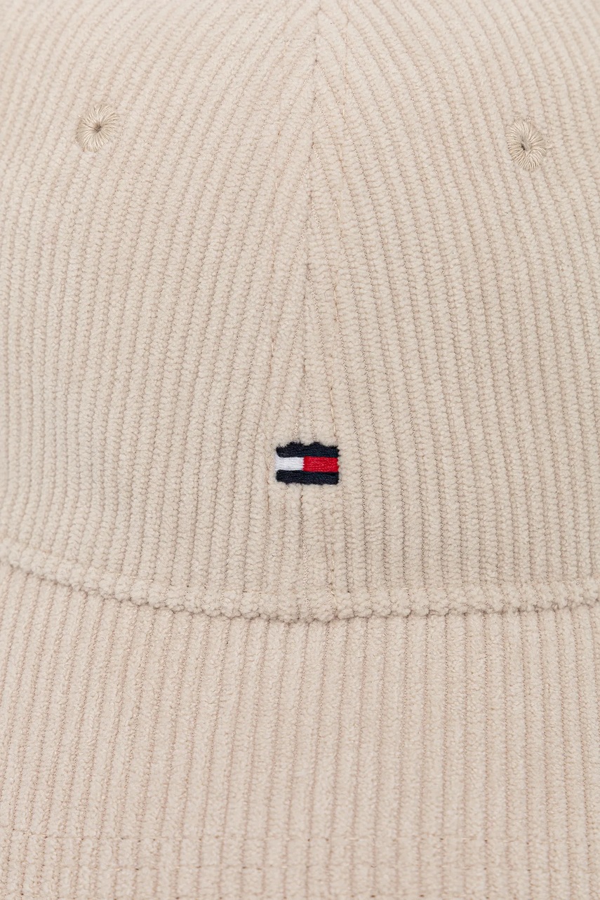 Вельветовая кепка Tommy Hilfiger цвет бежевый AM0AM13583