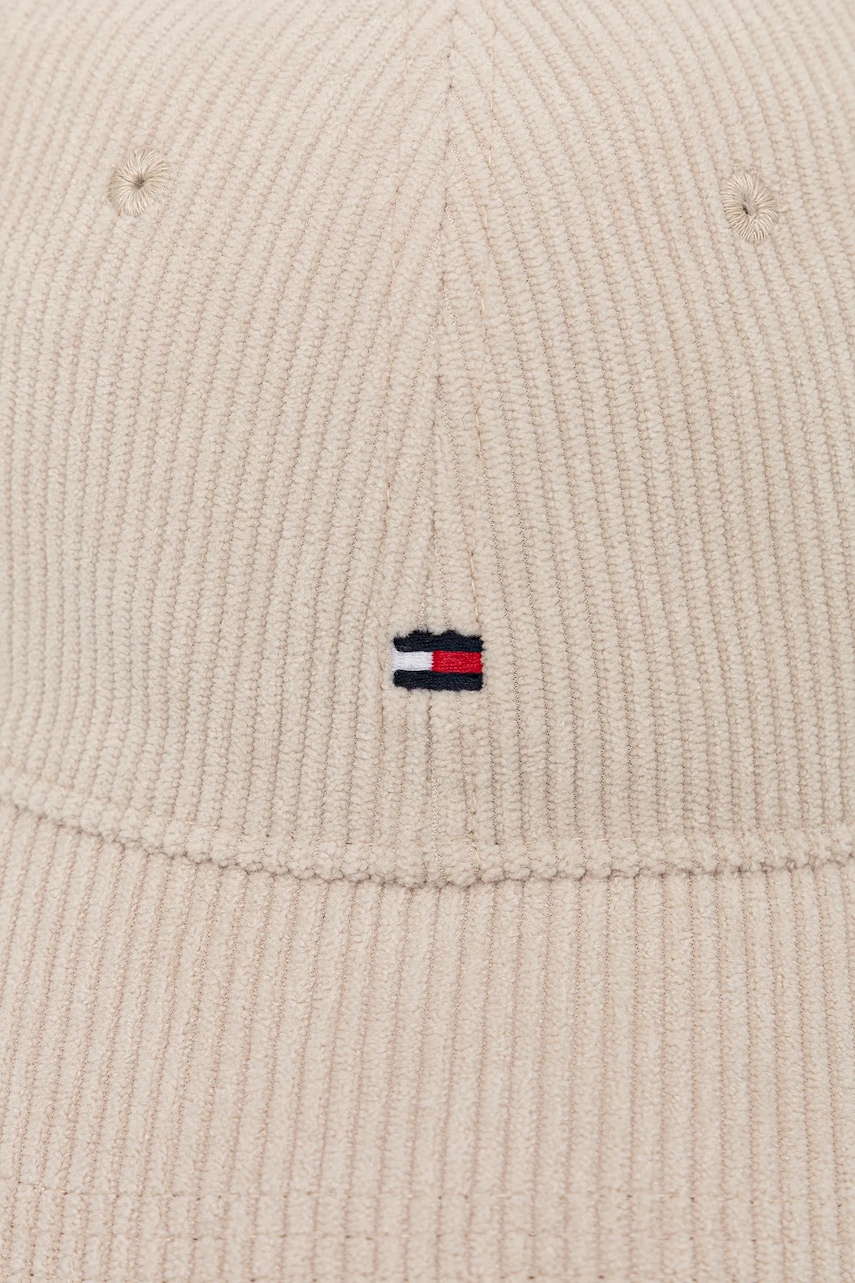 Вельветовая кепка Tommy Hilfiger цвет бежевый AM0AM13583 Вельветовая кепка Tommy Hilfiger цвет бежевый AM0AM13583