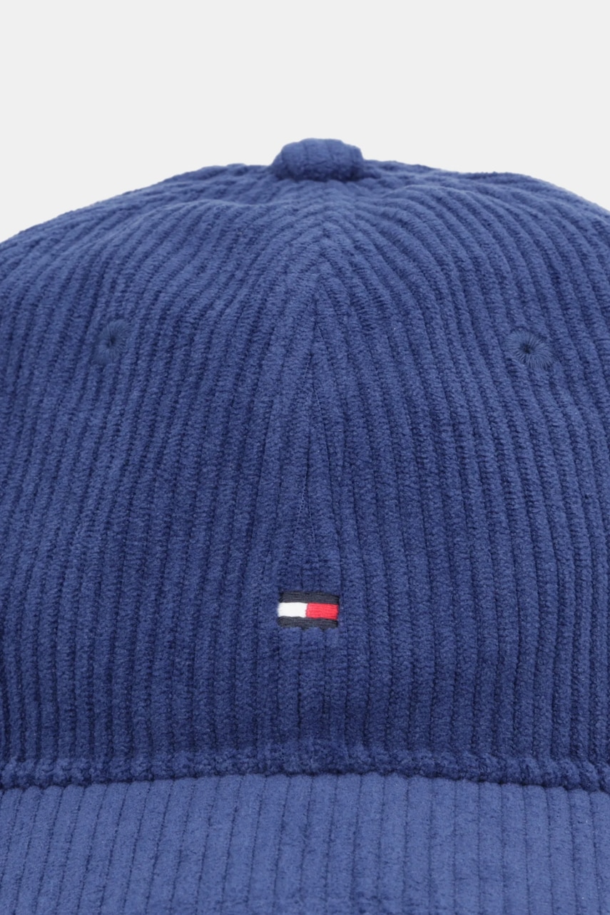 Вельветовая кепка Tommy Hilfiger цвет синий AM0AM13583 Вельветовая кепка Tommy Hilfiger цвет синий AM0AM13583