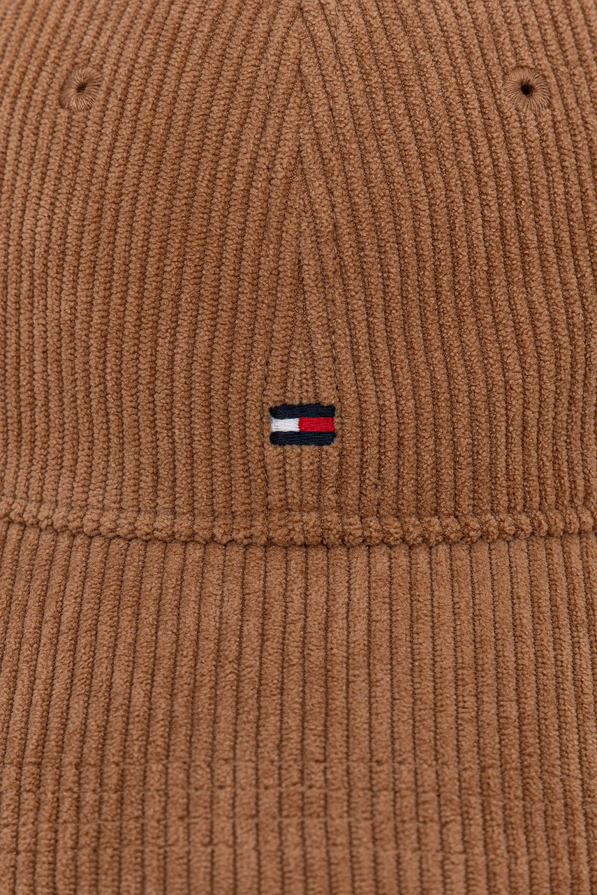 Вельветовая кепка Tommy Hilfiger цвет коричневый AM0AM13583