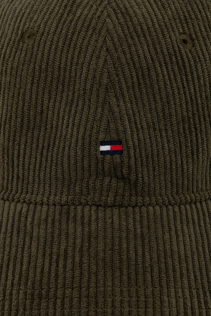 Вельветовая кепка Tommy Hilfiger цвет зелёный AM0AM13583