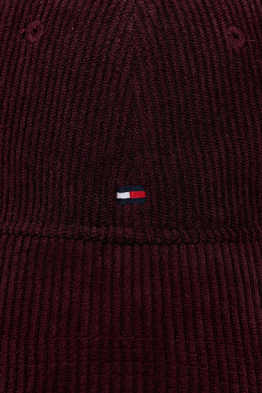 Вельветовая кепка Tommy Hilfiger цвет бордовый AM0AM13583 Вельветовая кепка Tommy Hilfiger цвет бордовый AM0AM13583