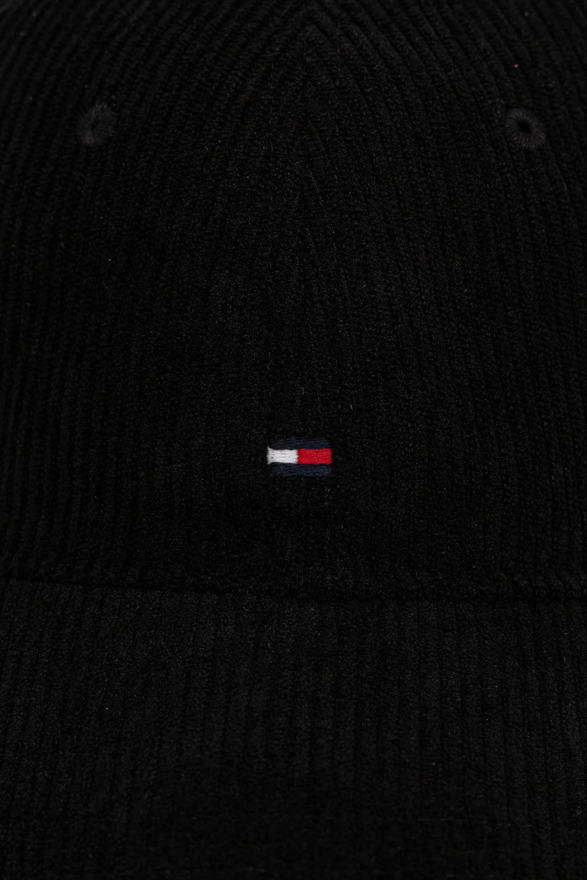Вельветовая кепка Tommy Hilfiger цвет чёрный AM0AM13583