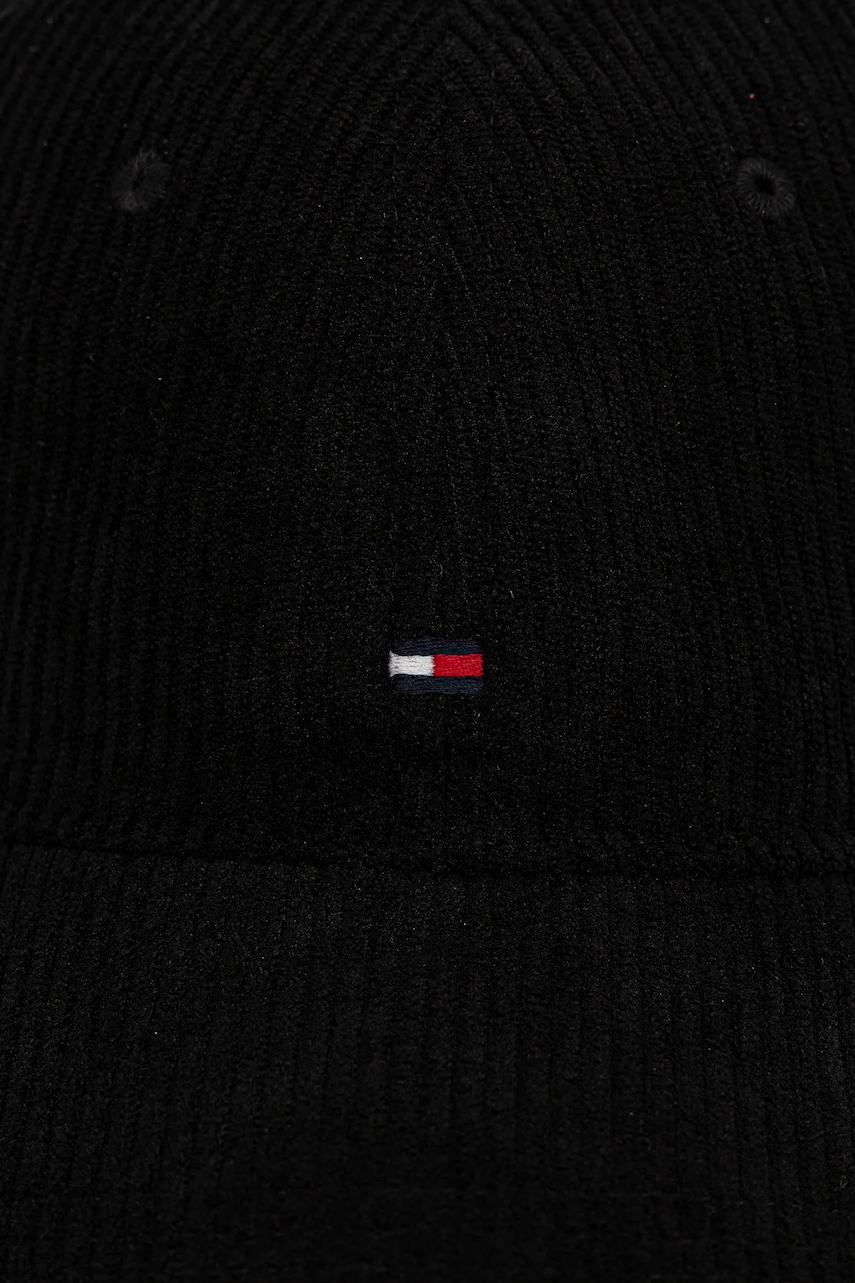 Вельветовая кепка Tommy Hilfiger цвет чёрный AM0AM13583 Вельветовая кепка Tommy Hilfiger цвет чёрный AM0AM13583