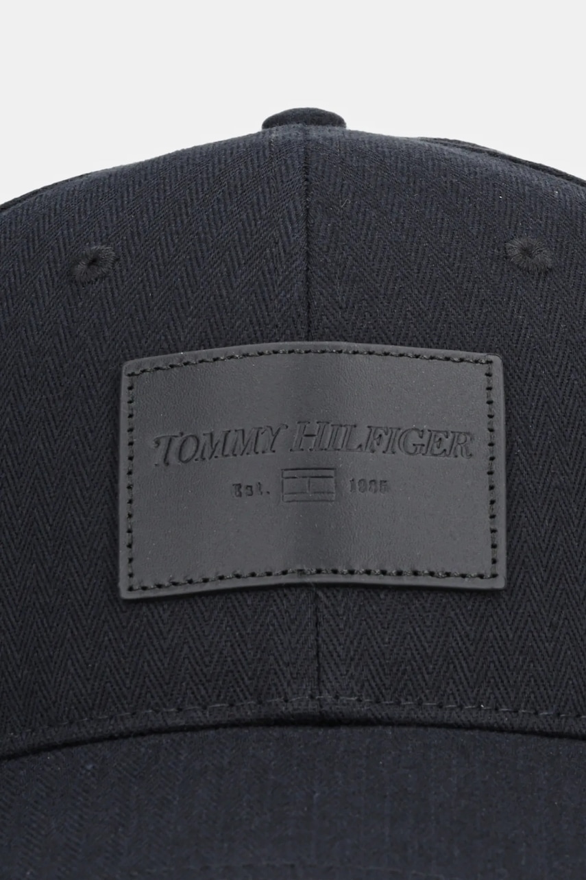 Хлопковая кепка Tommy Hilfiger цвет чёрный AM0AM13585 Хлопковая кепка Tommy Hilfiger цвет чёрный AM0AM13585