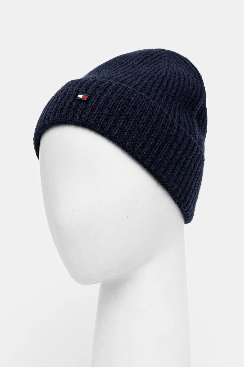 Кашемировая шапка Tommy Hilfiger цвет синий  AM0AM13586