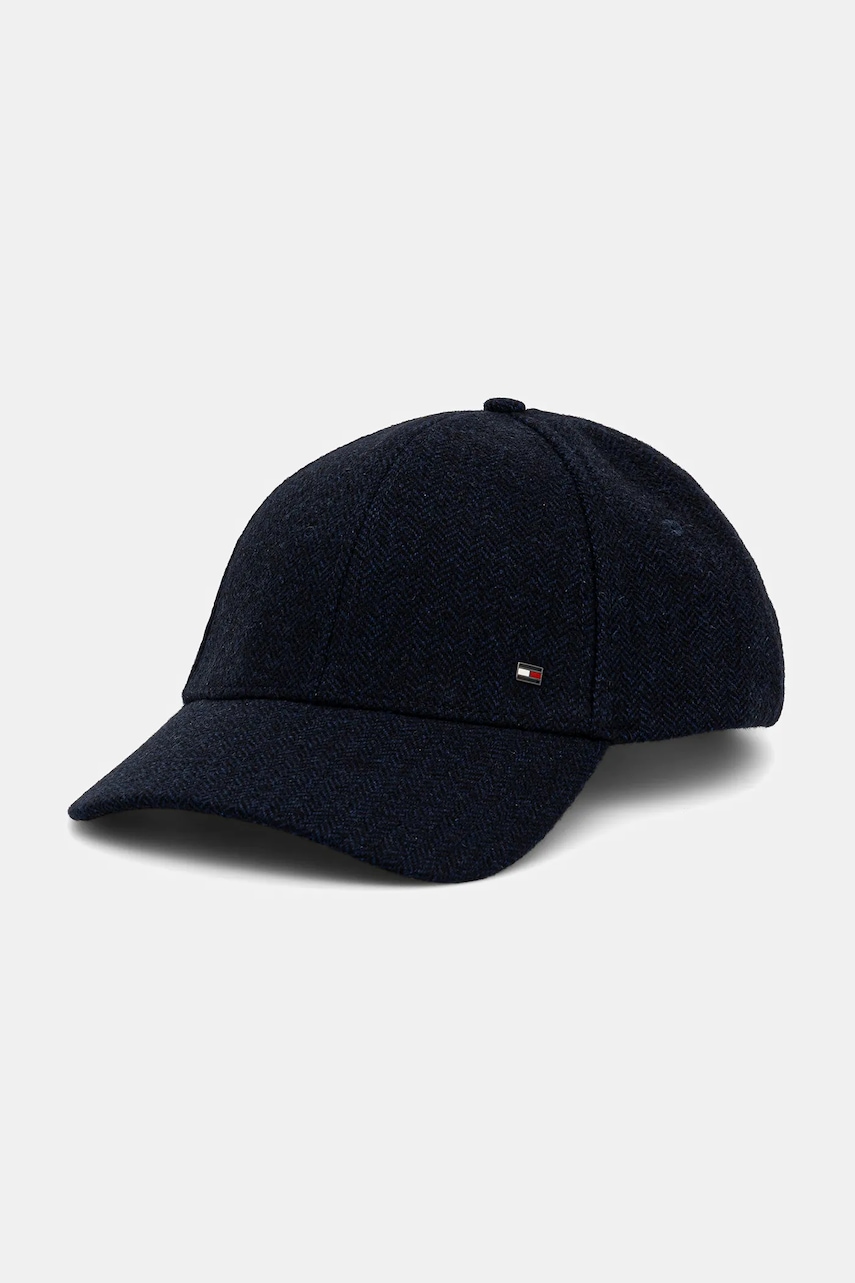 Levně Kšiltovka s vlnou Tommy Hilfiger tmavomodrá barva, AM0AM13784