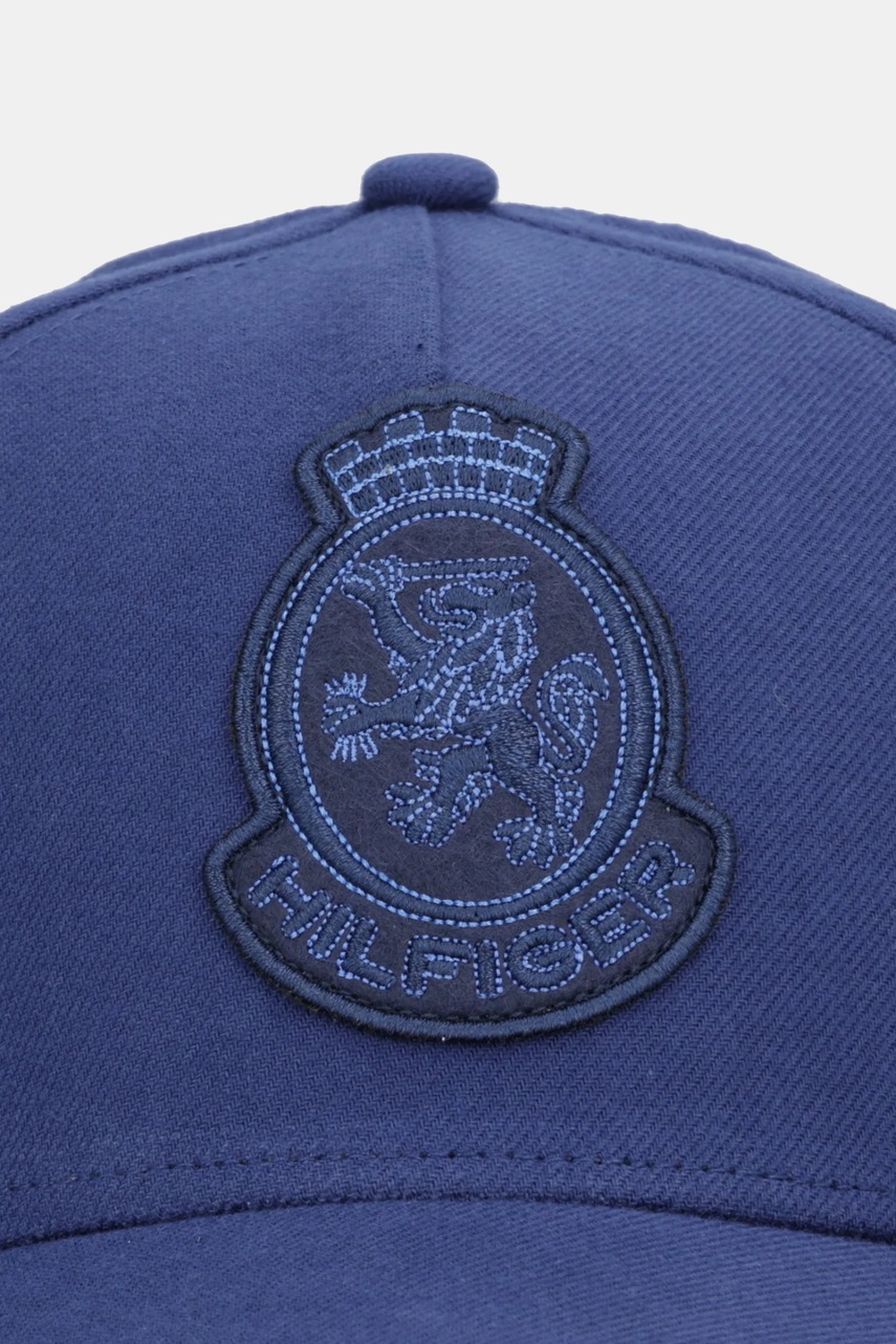 Хлопковая кепка Tommy Hilfiger цвет синий AM0AM13900