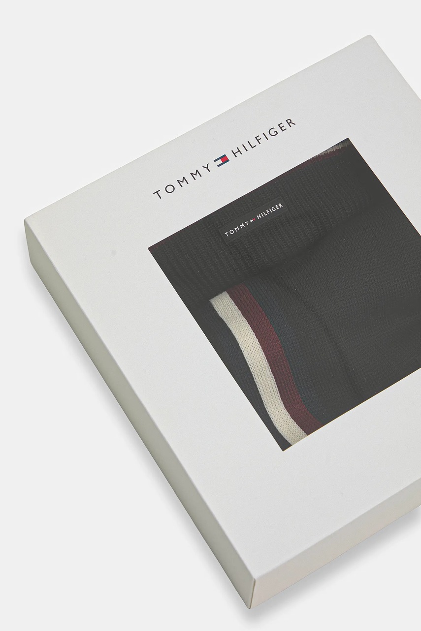 Σκουφάκι και κασκόλ με προσθήκη μαλλιού Tommy Hilfiger χρώμα: μαύρο, AM0AM13809 φωτογραφία