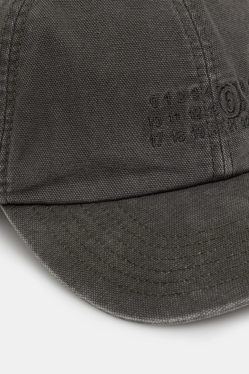 Хлопковая кепка MM6 Maison Margiela цвет серый SH0TC0005.M35346.860