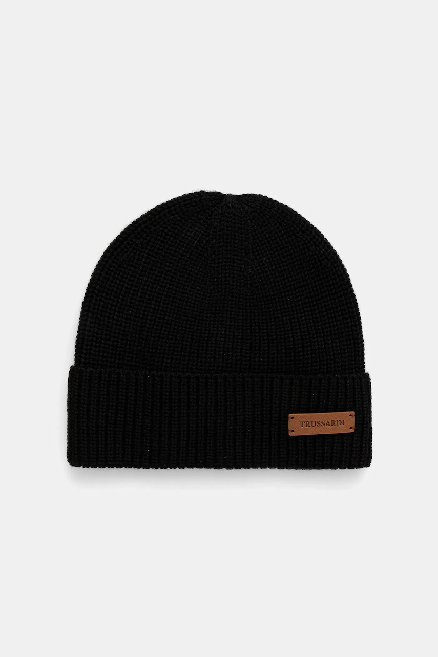 Trussardi căciulă din amestec de lână culoarea negru, E603C000002N