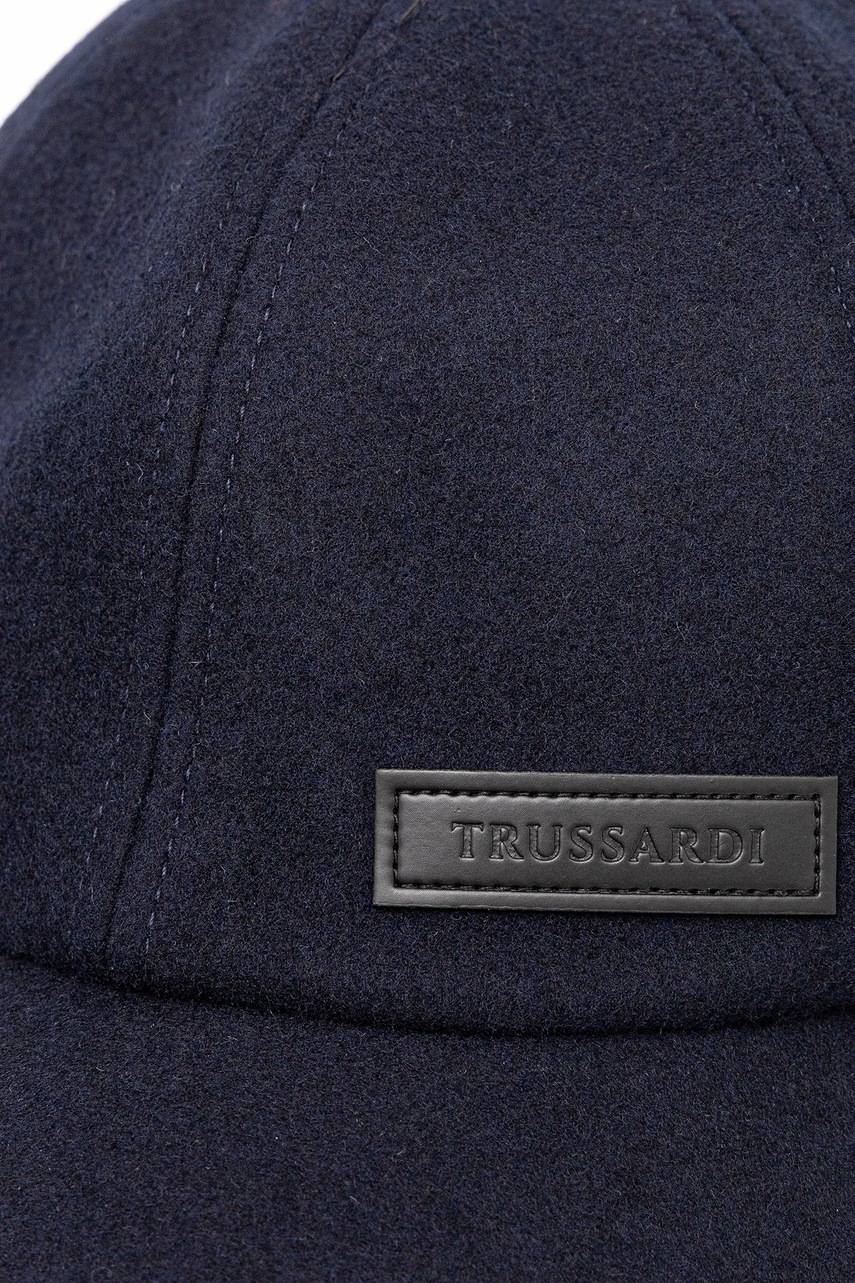 Шерстяная кепка Trussardi цвет синий E001C000007N