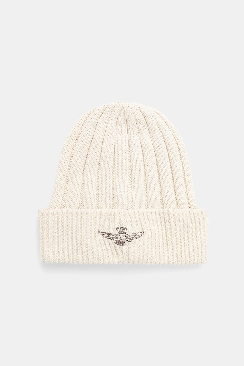 Aeronautica Militare căciulă din bumbac culoarea bej, CU0063UL00485