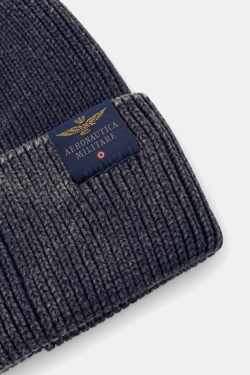 Хлопковая шапка Aeronautica Militare цвет синий CU0084UL00551 Хлопковая шапка Aeronautica Militare цвет синий CU0084UL00551