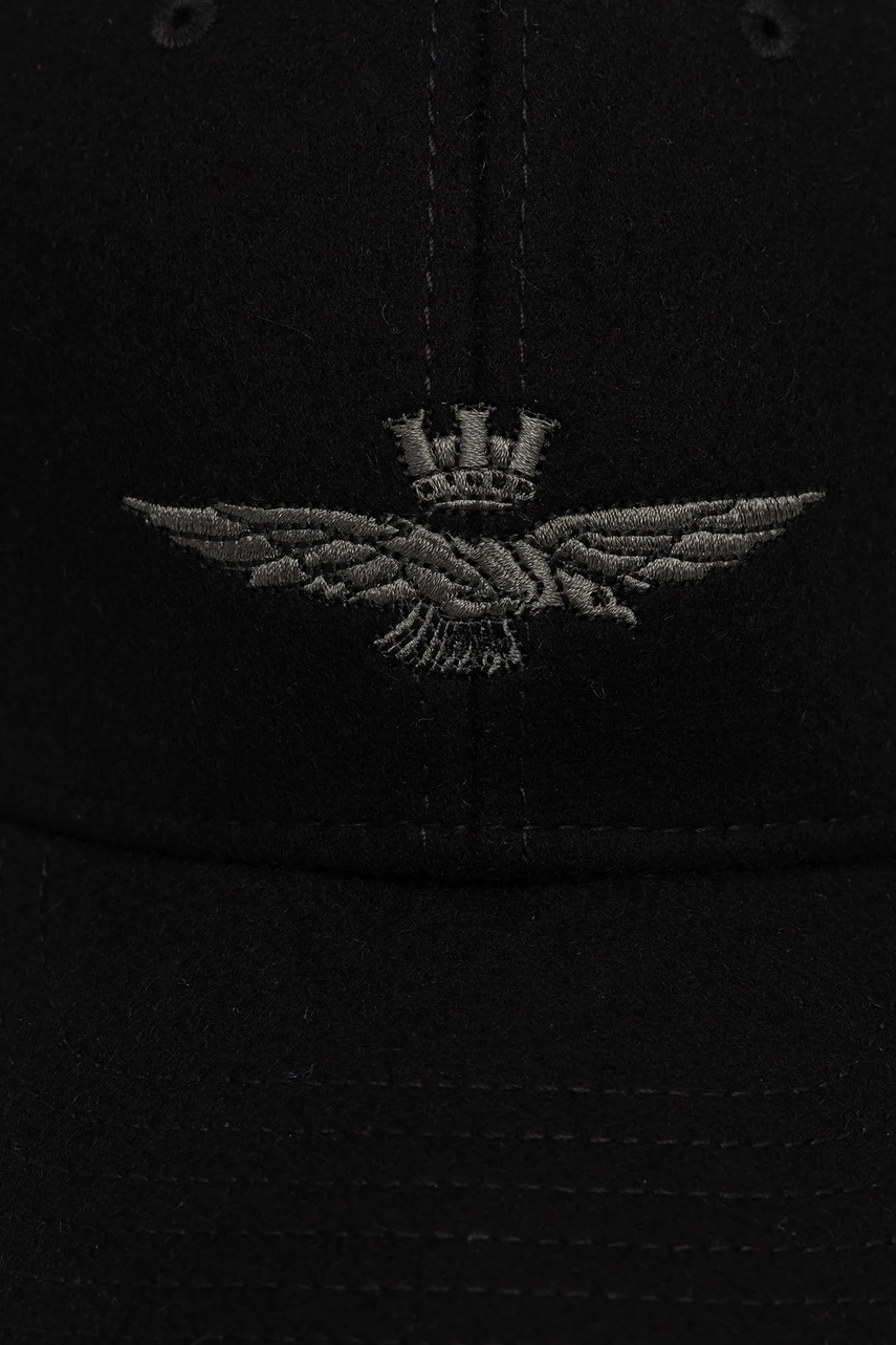 Шерстяная кепка Aeronautica Militare цвет чёрный HA1085UCT02333