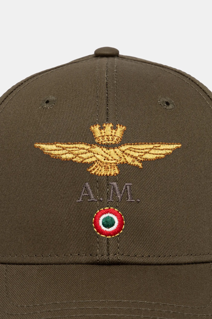 Хлопковая кепка Aeronautica Militare цвет зелёный HA1100UCT02848 Хлопковая кепка Aeronautica Militare цвет зелёный HA1100UCT02848