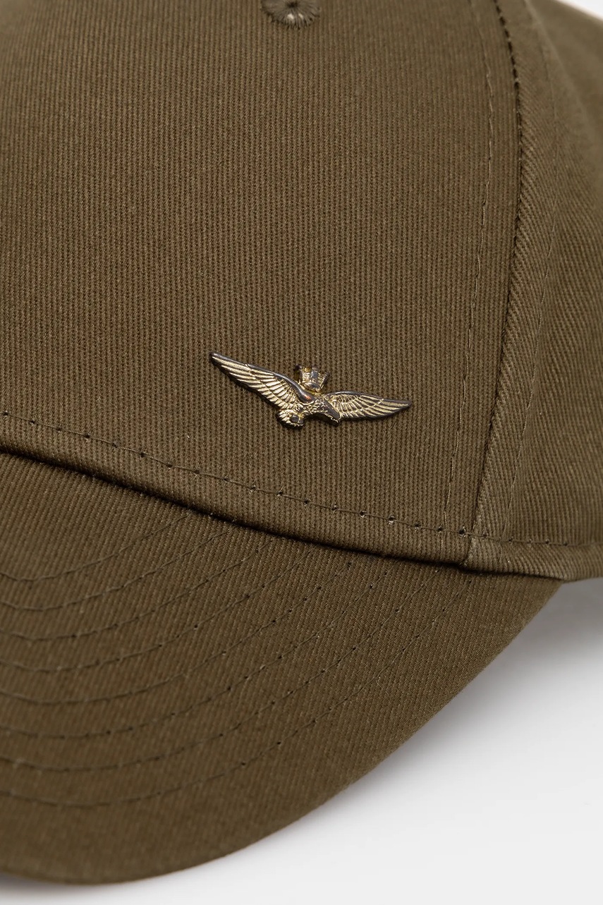 Хлопковая кепка Aeronautica Militare цвет зелёный HA1122UCT02848 Хлопковая кепка Aeronautica Militare цвет зелёный HA1122UCT02848