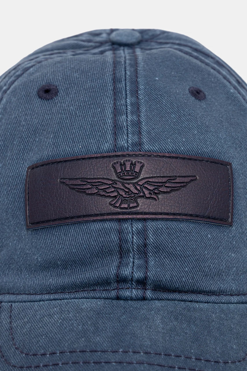 Хлопковая кепка Aeronautica Militare цвет синий HA1133UCT02476 Хлопковая кепка Aeronautica Militare цвет синий HA1133UCT02476