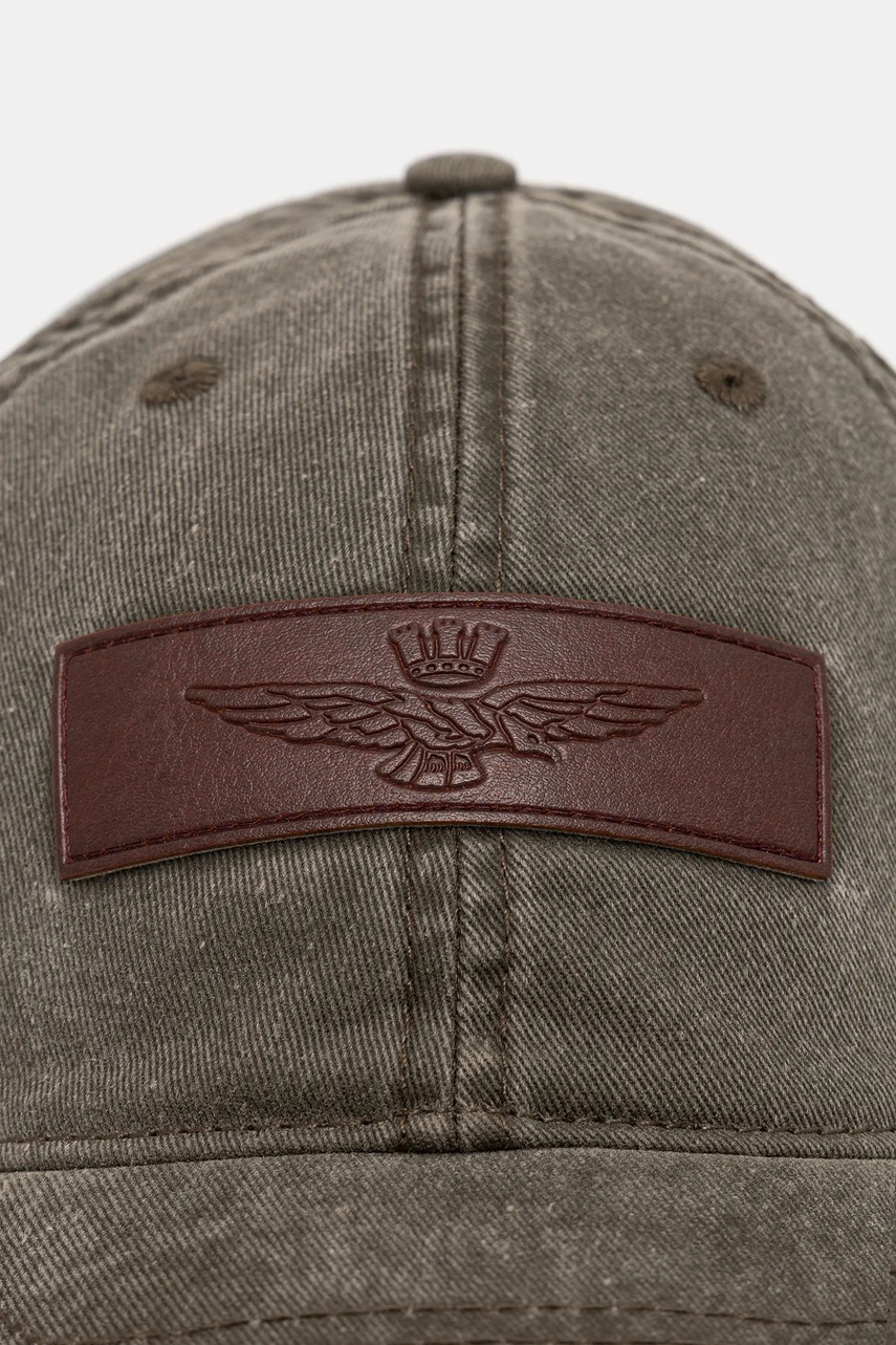 Хлопковая кепка Aeronautica Militare цвет зелёный HA1133UCT02476