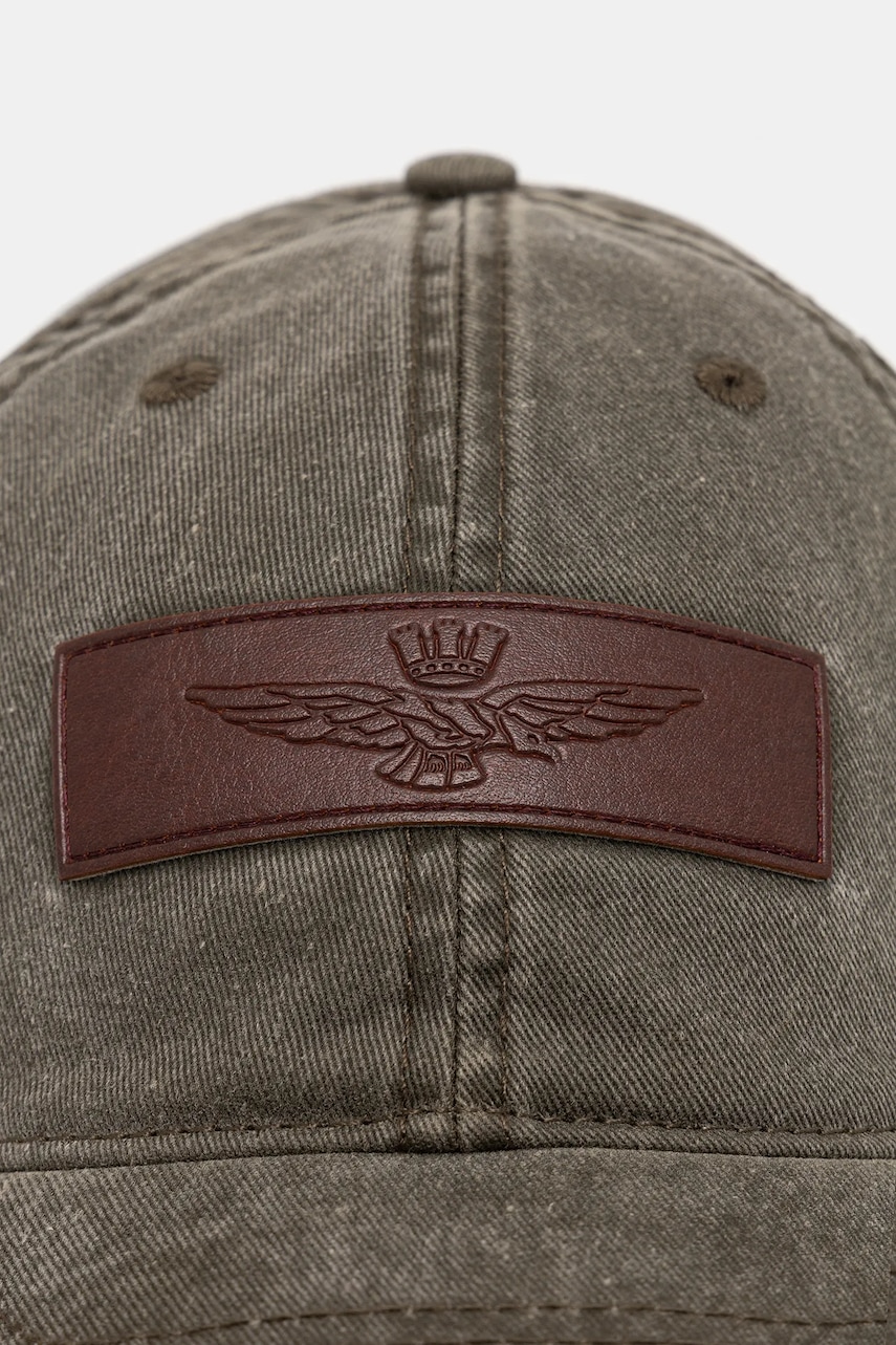 Хлопковая кепка Aeronautica Militare цвет зелёный HA1133UCT02476 Хлопковая кепка Aeronautica Militare цвет зелёный HA1133UCT02476