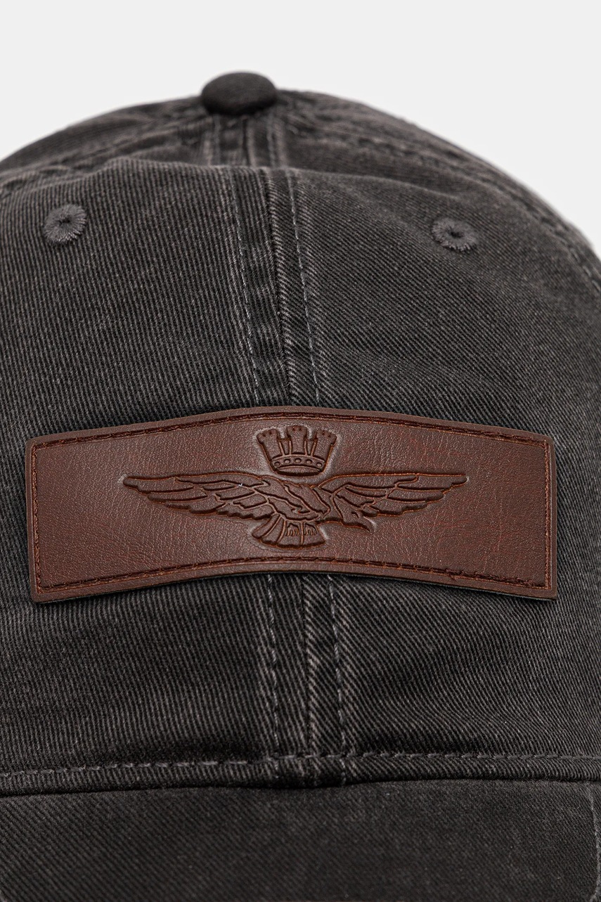 Хлопковая кепка Aeronautica Militare цвет чёрный HA1133UCT02476 Хлопковая кепка Aeronautica Militare цвет чёрный HA1133UCT02476