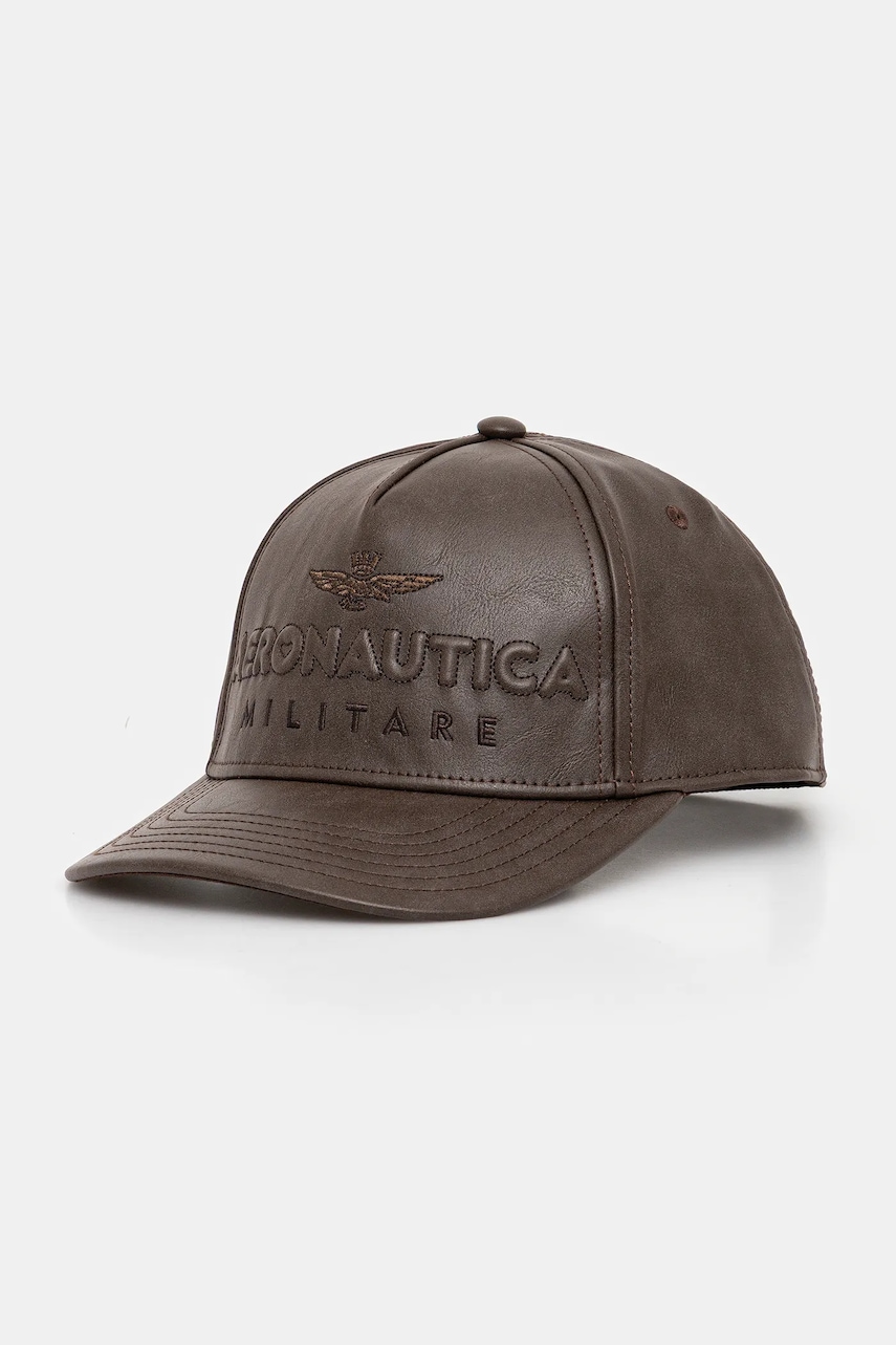 Levně Kšiltovka Aeronautica Militare hnědá barva, HA1191DCT03415