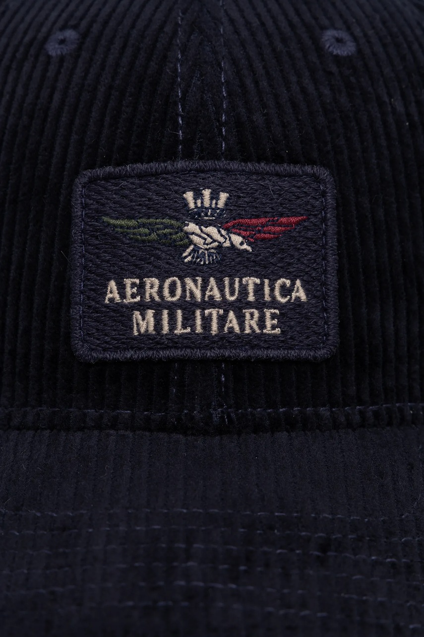 Вельветовая кепка Aeronautica Militare цвет синий HA1231UCT04238