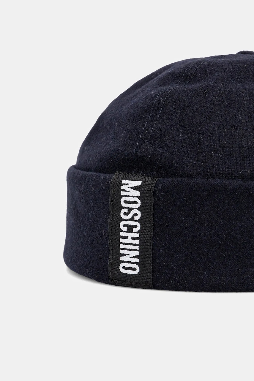 Шапка с шерстью Moschino цвет синий M5864 60802 Шапка с шерстью Moschino цвет синий M5864 60802