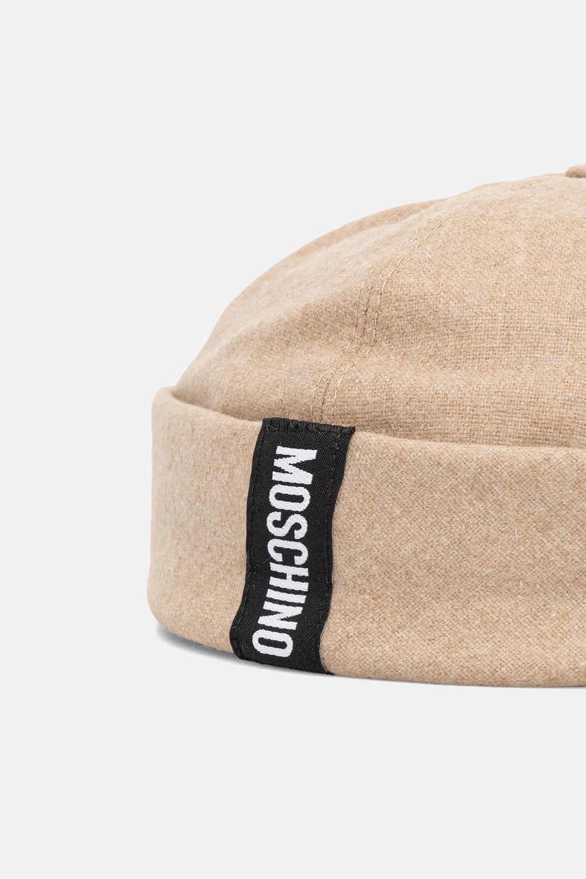Шапка с шерстью Moschino цвет бежевый M5864 60802 Шапка с шерстью Moschino цвет бежевый M5864 60802