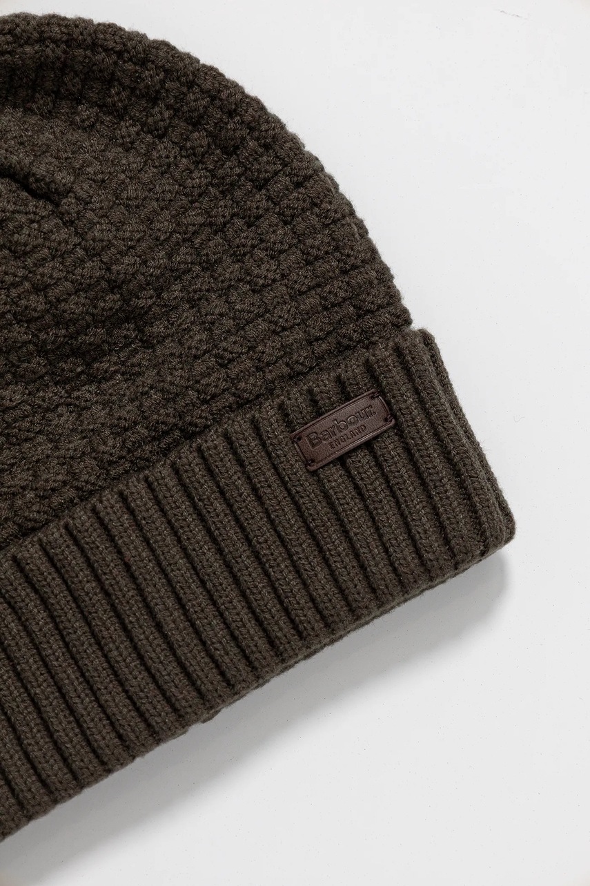 Σκούφος και κασκόλ Barbour χρώμα: πράσινο, MGS0097 φωτογραφία