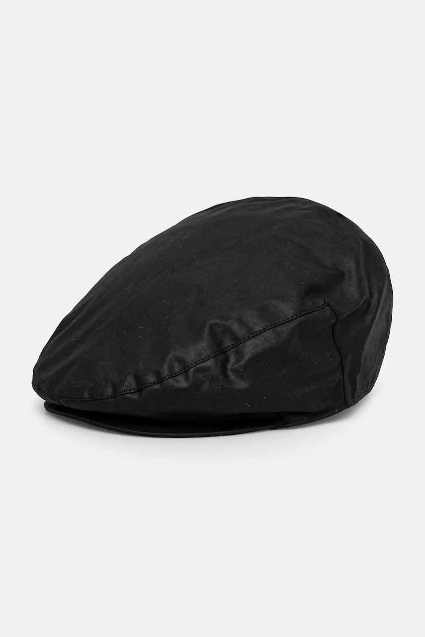 Barbour bască din bumbac culoarea negru, MHA0003