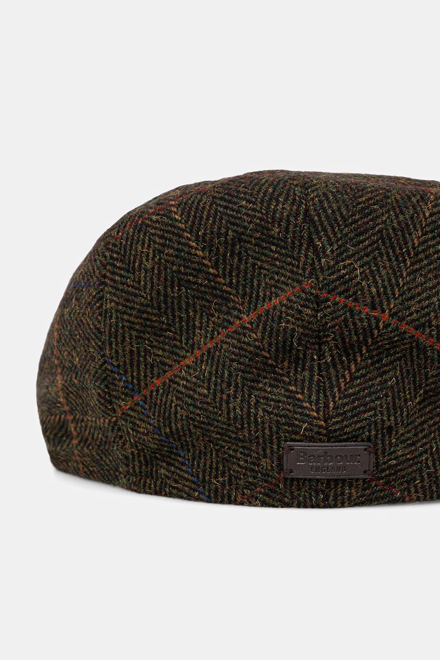 Кепка с примесью шерсти Barbour цвет зелёный MHA0665