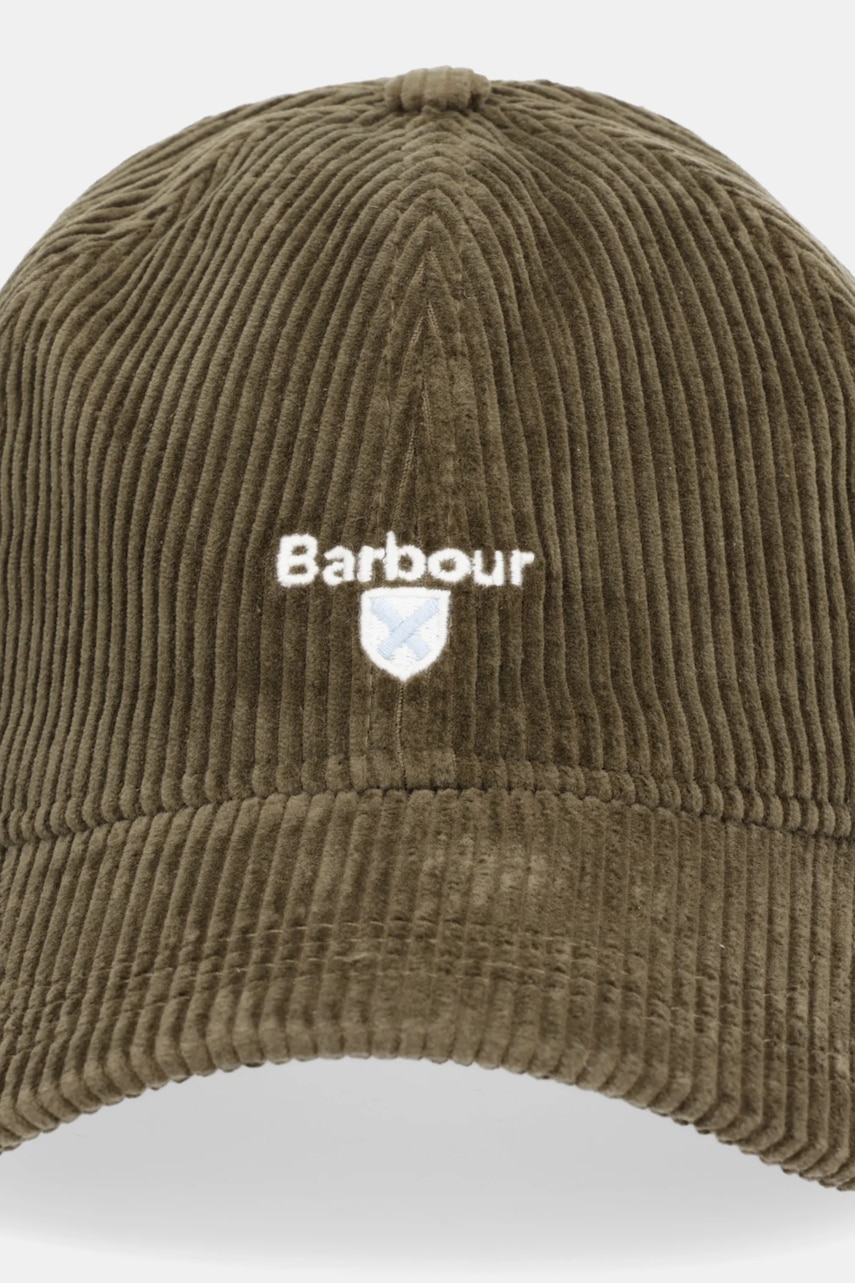 Вельветовая кепка Barbour Preston Cord цвет зелёный MHA0911 Вельветовая кепка Barbour Preston Cord цвет зелёный MHA0911