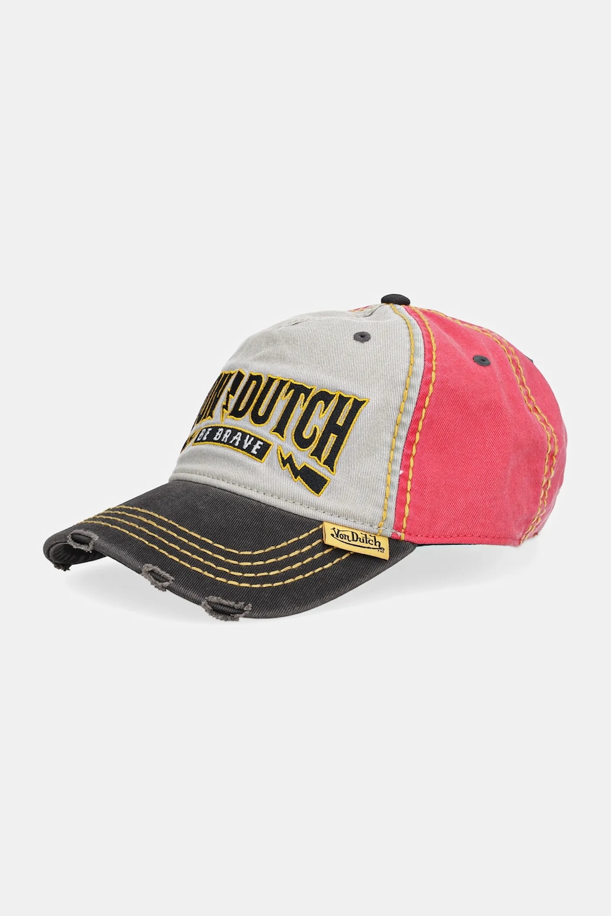Von Dutch șapcă de baseball din bumbac culoarea roșu, VD.1.CB.RETRO