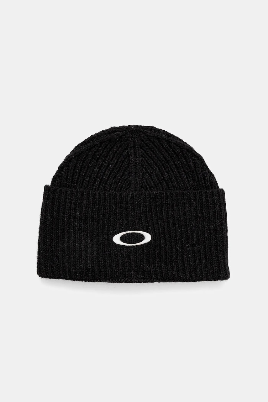 Oakley czapka beanie męska z dodatkiem wełny ELLIPSE czarna FOS902076